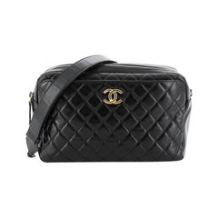  Chanel Camera Case Bag Quilted Glazed Calfskin Small
