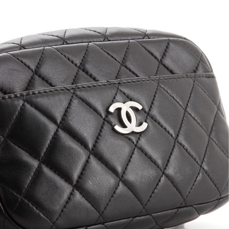 Chanel Camera Case Bag Quilted Lambskin Mini In Good Condition In NY, NY