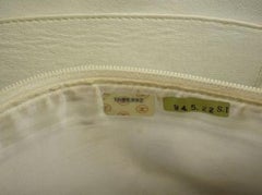 Chanel Camera Large Caviar Cc Logo Flap 220510 White Leather Shoulder Bag