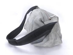 Chanel Camera Quilted 219453 Grey Suede Leather Shoulder Bag