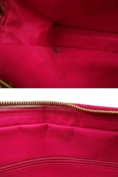 Chanel Camera Quilted Neon Hot Cc Charm Chain Tote 231187 Pink Canvas Shoulder B