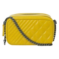 CHANEL Camera Shoulder bag in Yellow Leather