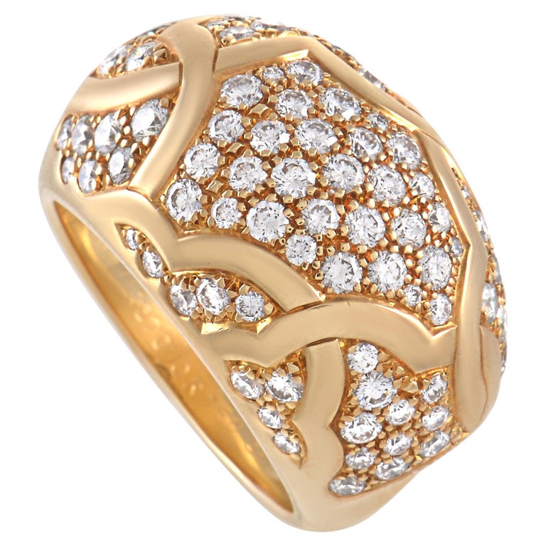 Camelia Chanel ring 1932 T 55 WHITE GOLD 18K & 167 diamants 2.31CT
