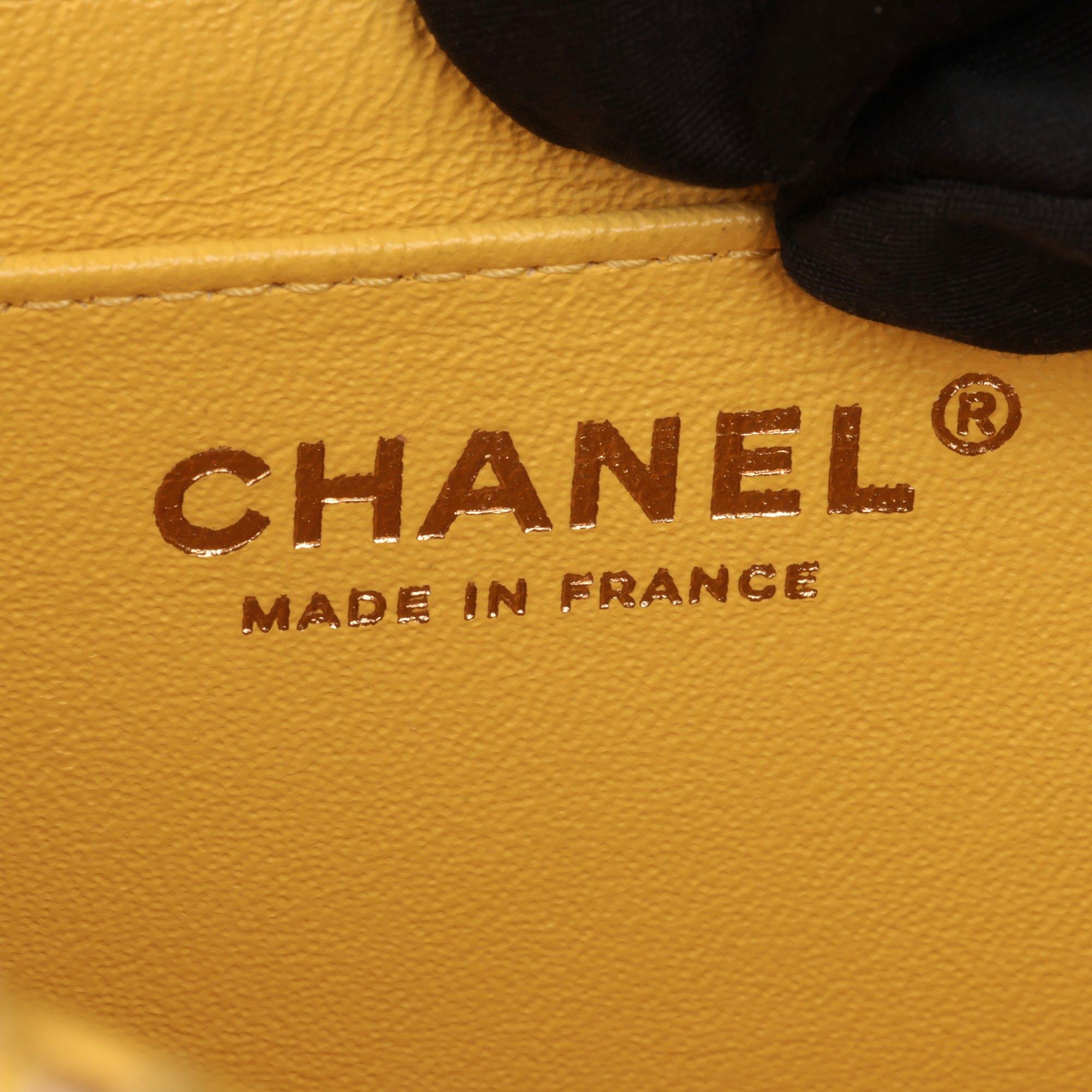 CHANEL Canary Yellow Tweed Fabric 224 2.55 Reissue Double Flap Bag For Sale 7