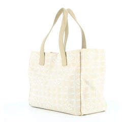 Chanel Canvas Bag with Two Small Zippered Pockets