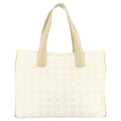 Chanel Canvas Bag with Two Small Zippered Pockets