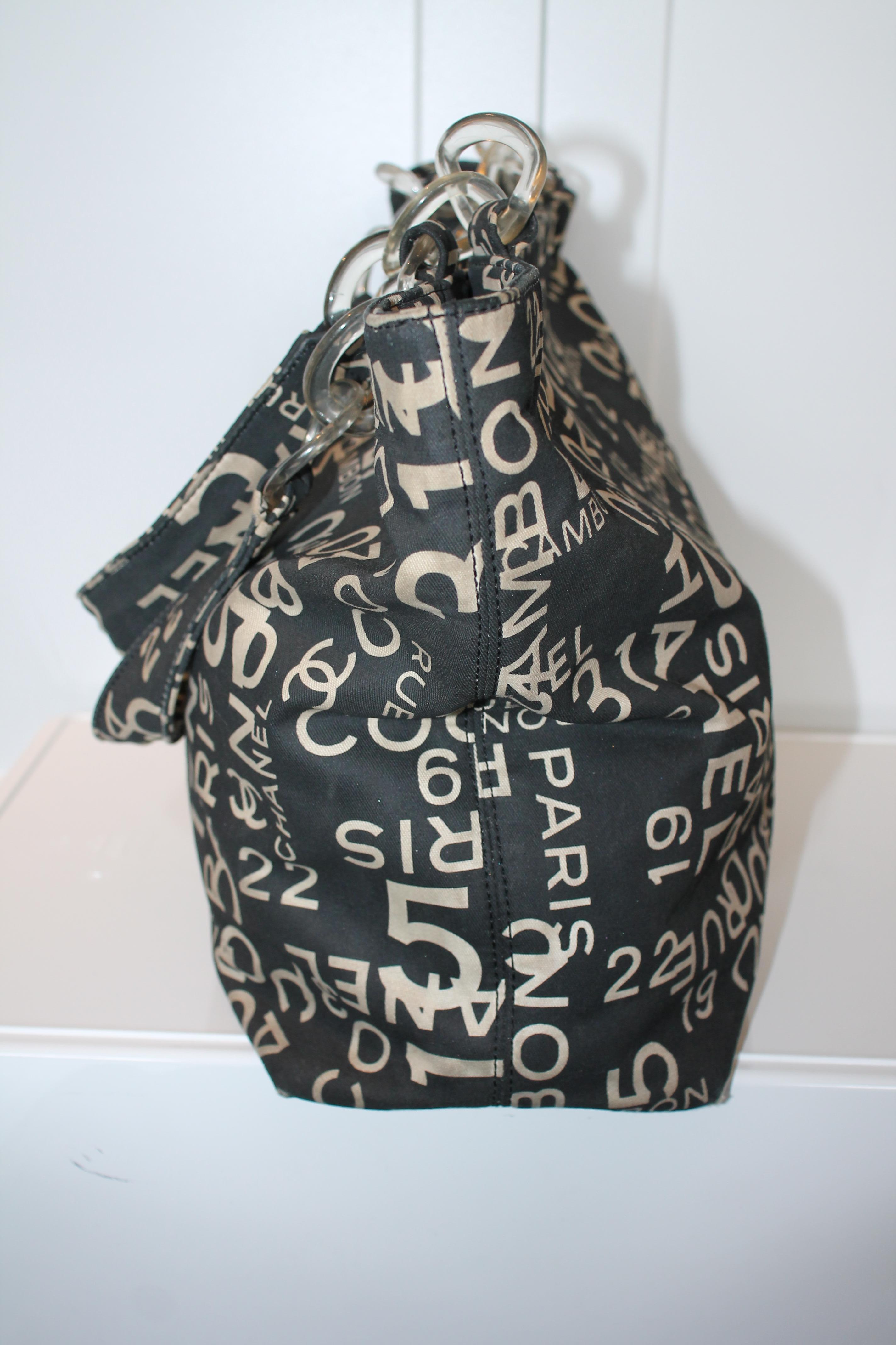 Chanel Canvas Coco Cambon Tote In Fair Condition For Sale In Roslyn, NY