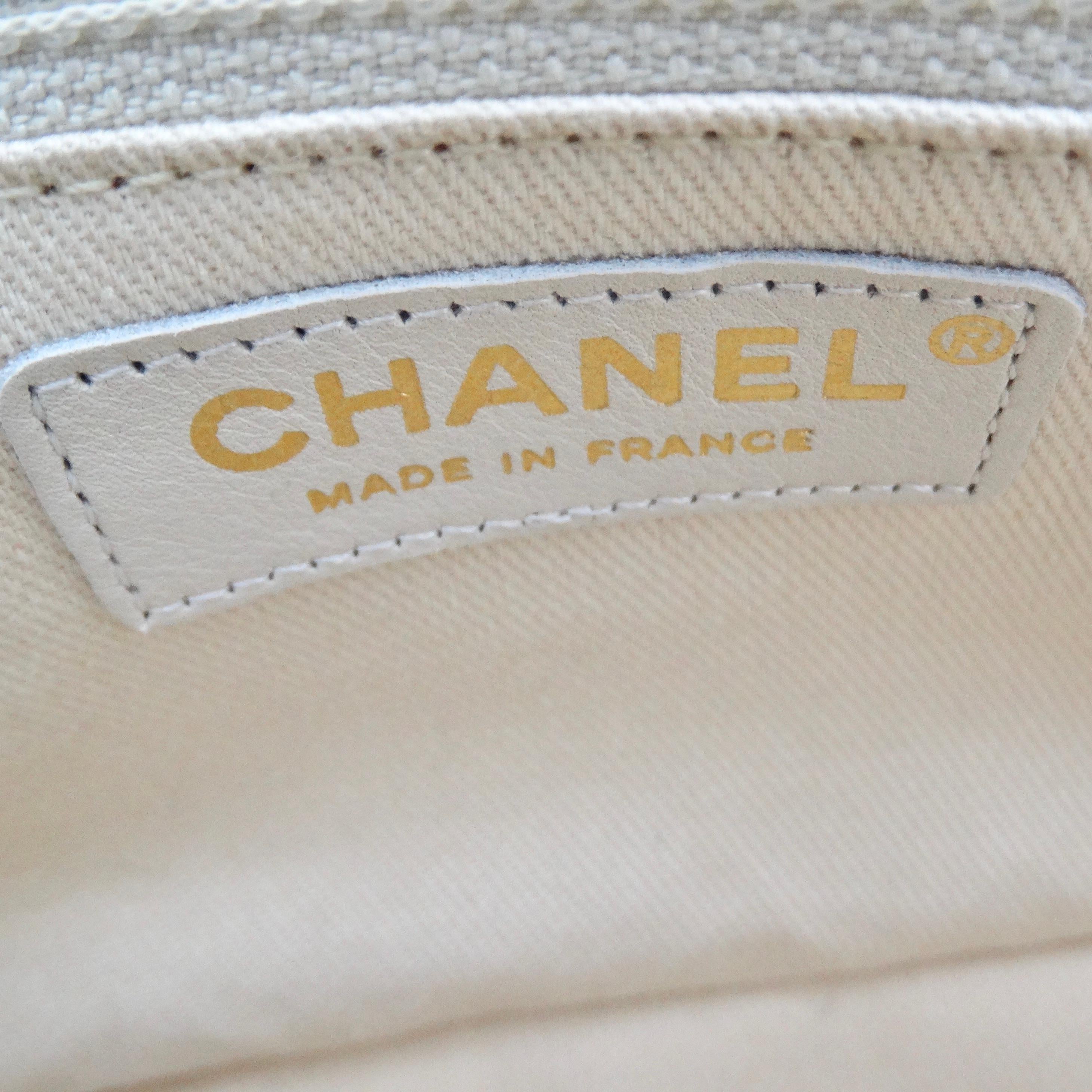 Chanel Canvas Printed Eiffel Tower Flap Bag For Sale 10