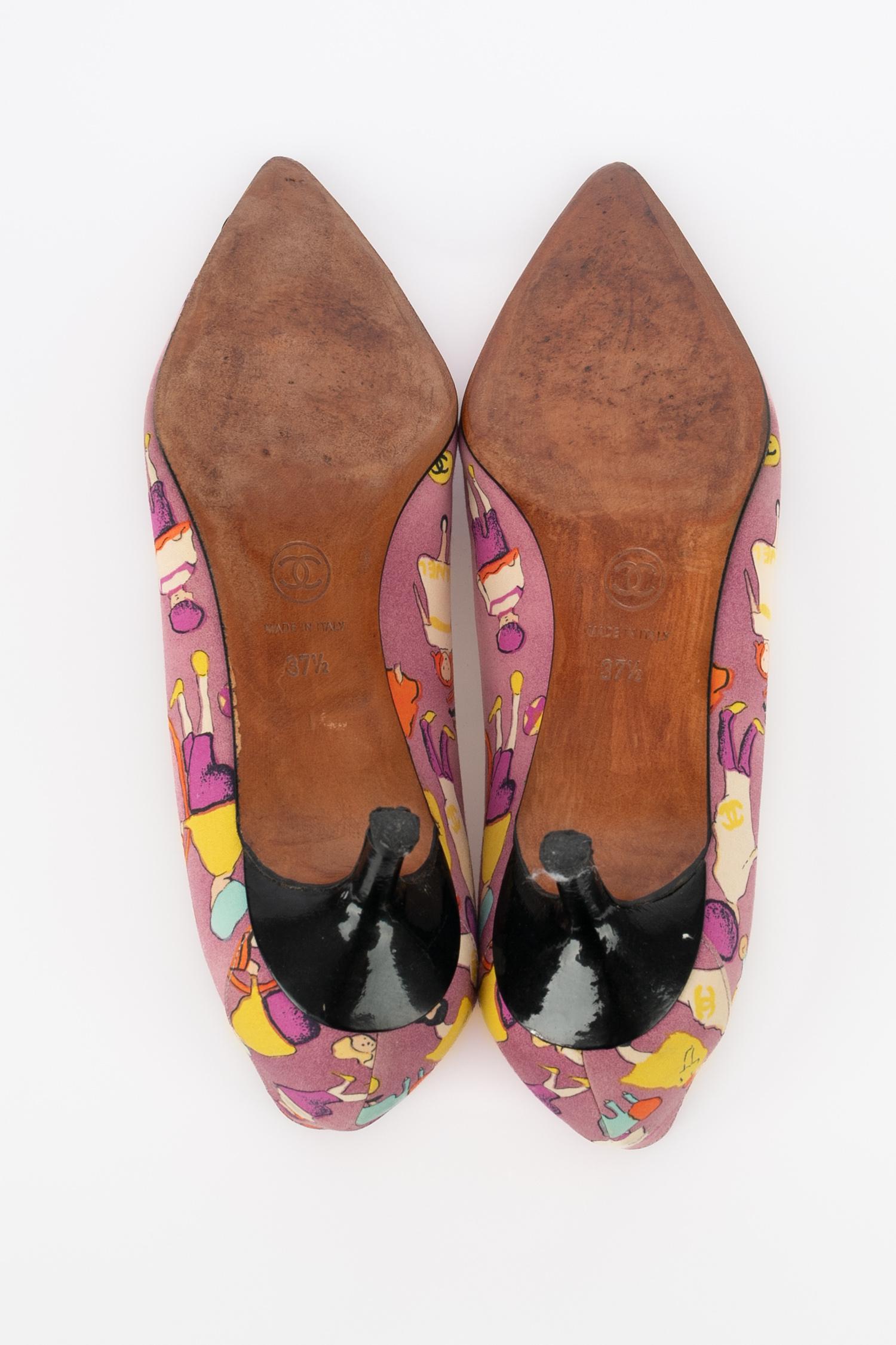Chanel Pumps aus Segeltuch im Angebot 5
