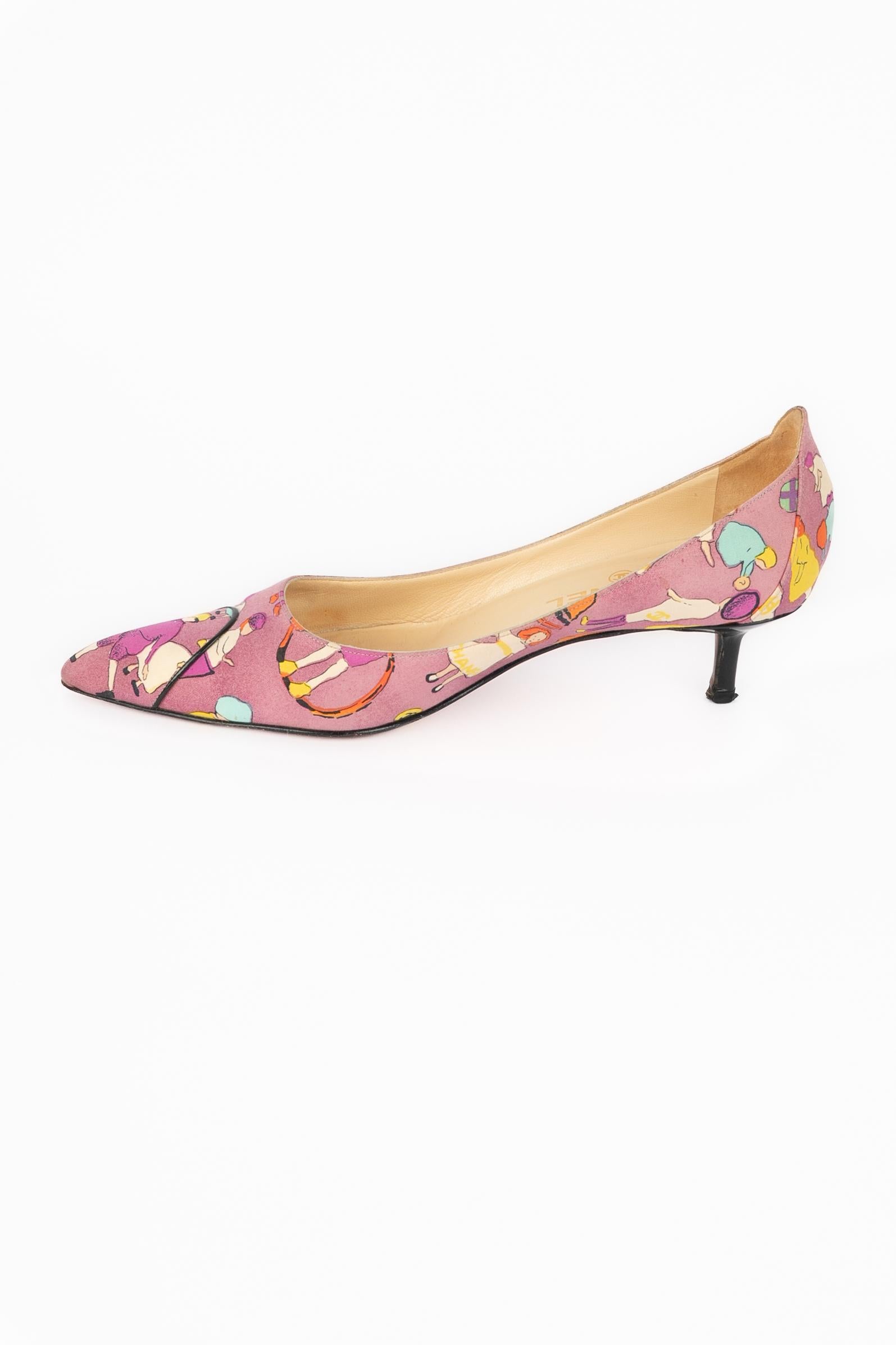 Chanel Pumps aus Segeltuch im Angebot 1