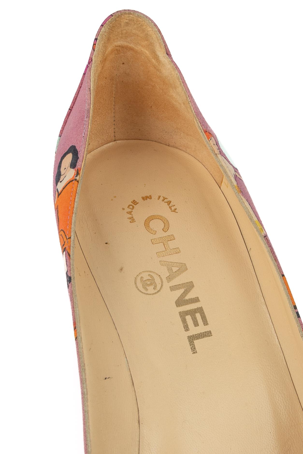 Chanel Pumps aus Segeltuch im Angebot 3
