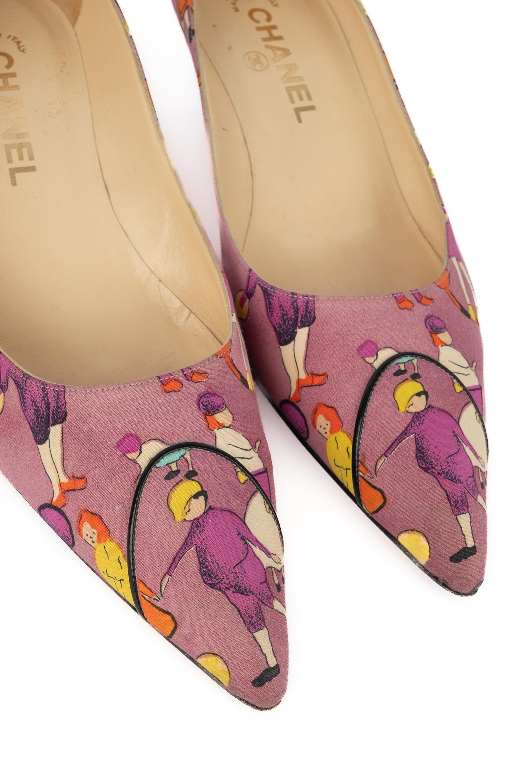 Chanel Pumps aus Segeltuch im Angebot 4