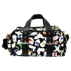 Borsa per pannolini Chanel in tela trapuntata con animali per bambini, circa 2006