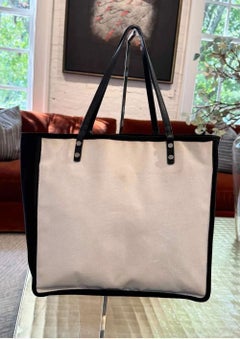 Chanel Canvas White 5x5 Lady's First Collection Beach Tote Bag