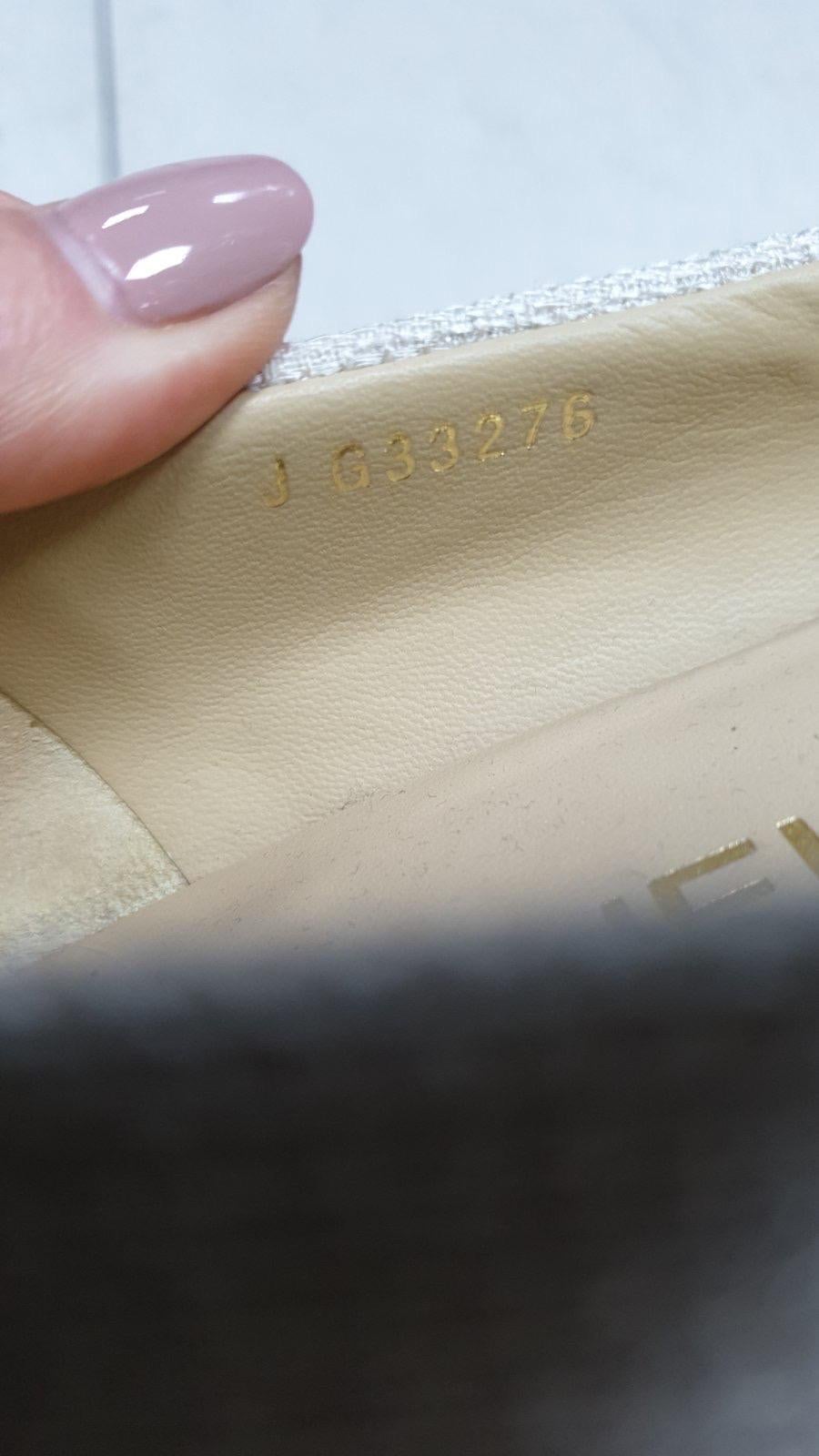 Chanel Cap Toe Beige Textile Flats For Sale 3