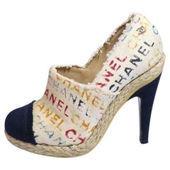Chanel Cap Toe Espadrilles Clogs EU 38