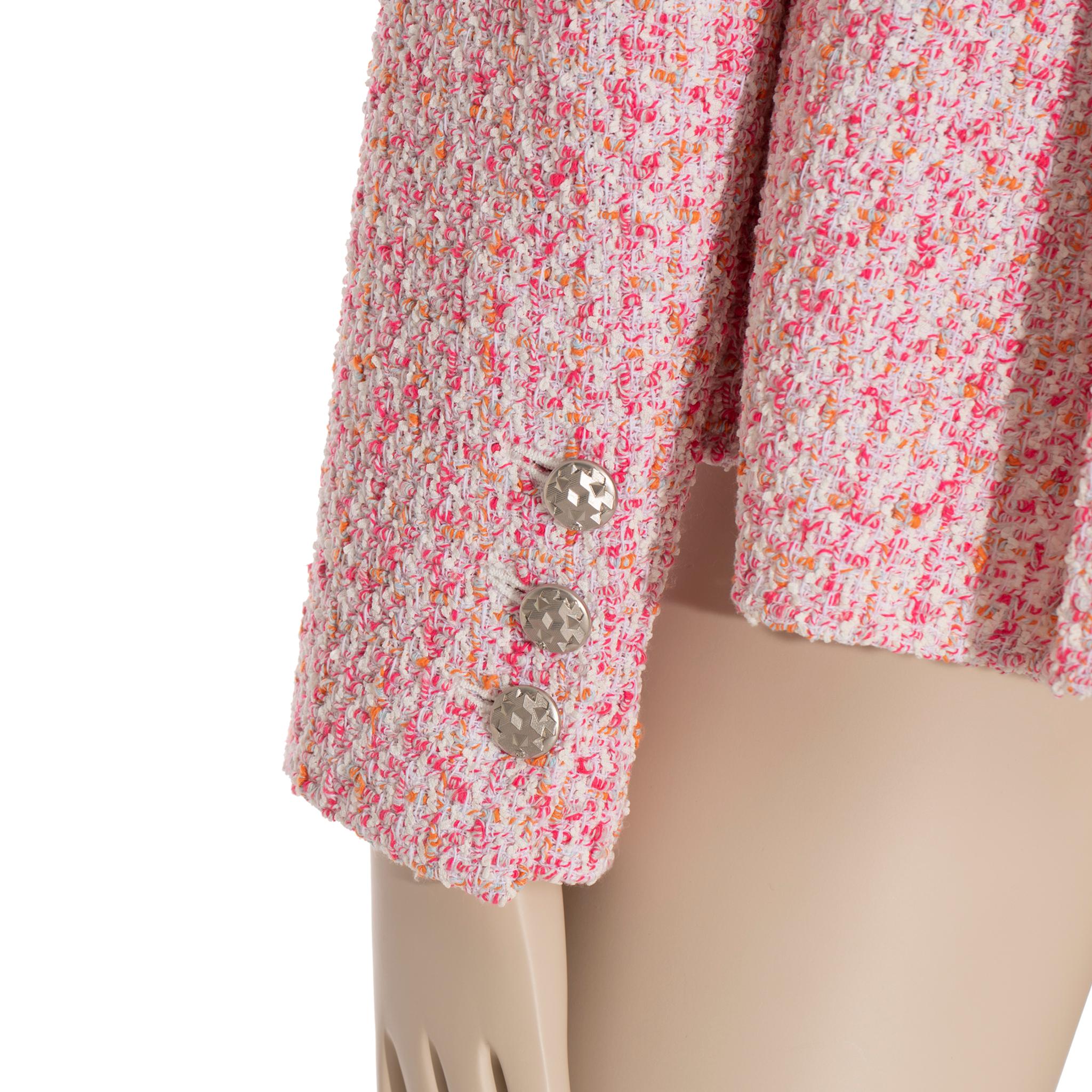 Chanel Umhang/Jacke aus rosa Tweed 40 FR Damen im Angebot