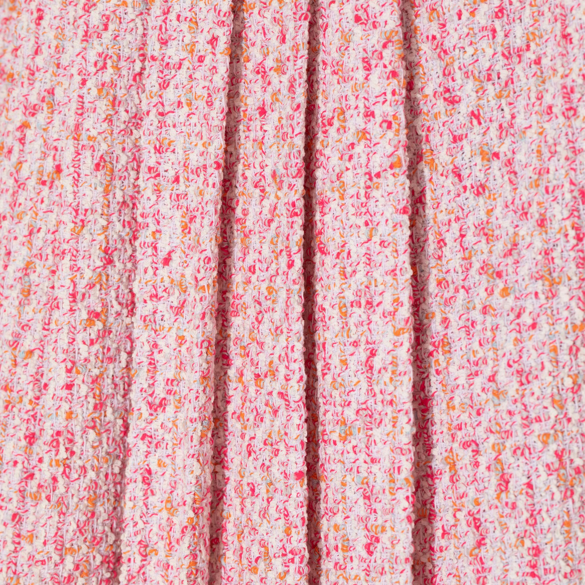 Chanel Umhang/Jacke aus rosa Tweed 40 FR im Angebot 1