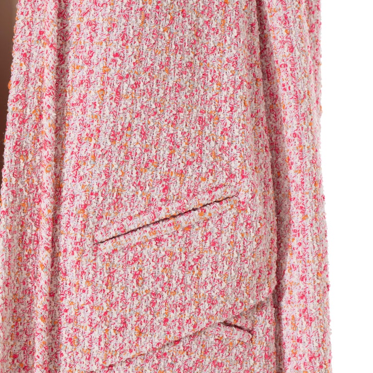 Chanel Cape/Jacket Pink Tweed 40 FR