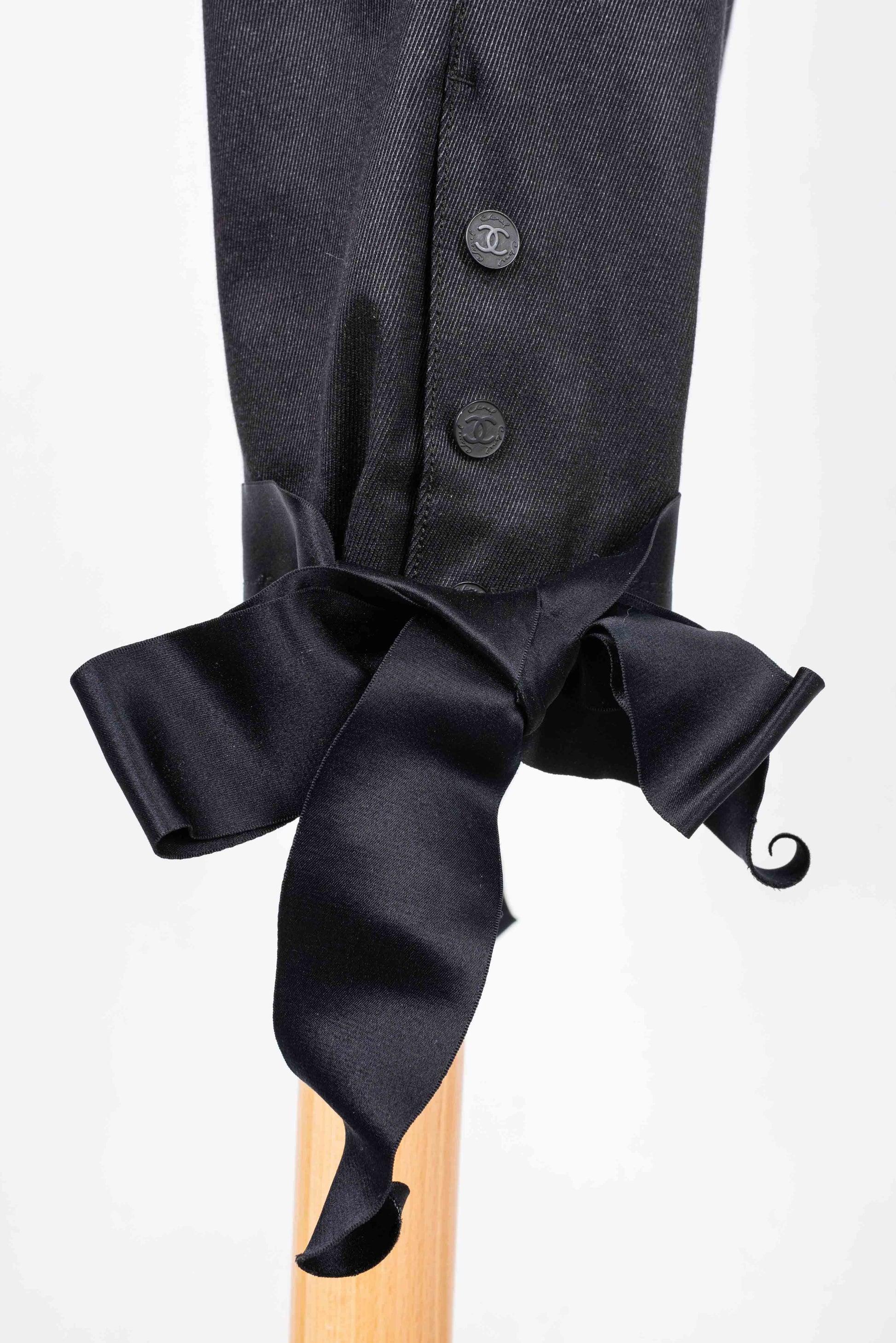 Chanel Capri-Hose aus Baumwolle und Seide, 2005 im Angebot 6