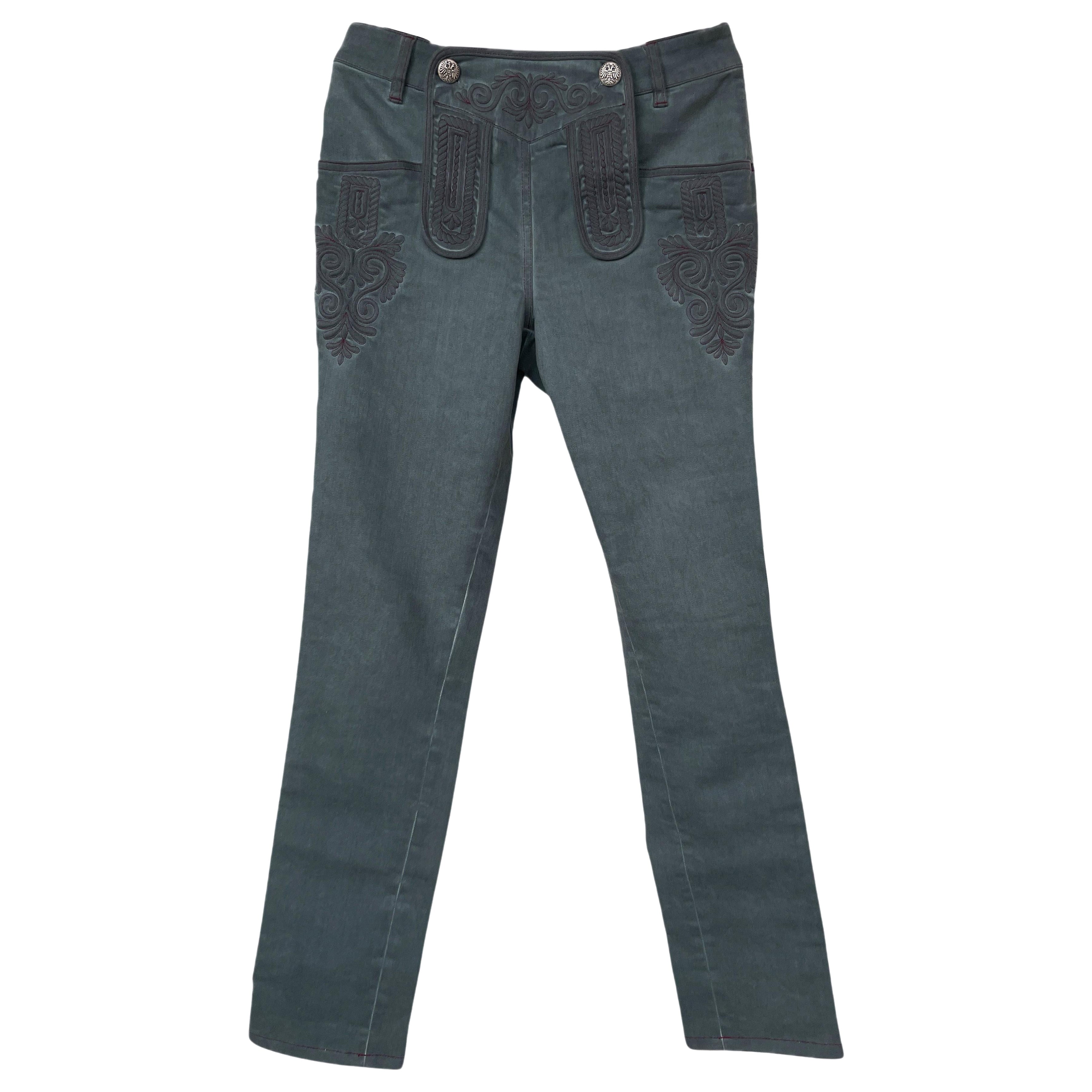 Chanel Cara Delevingne Style New CC Buttons Jeans