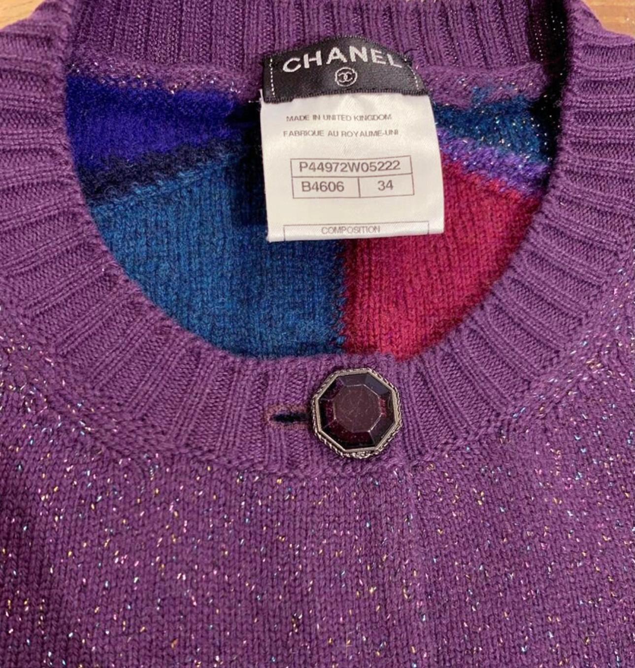 Chanel Cara Delevingne Style Runway Cashmere Cardigan For Sale 2