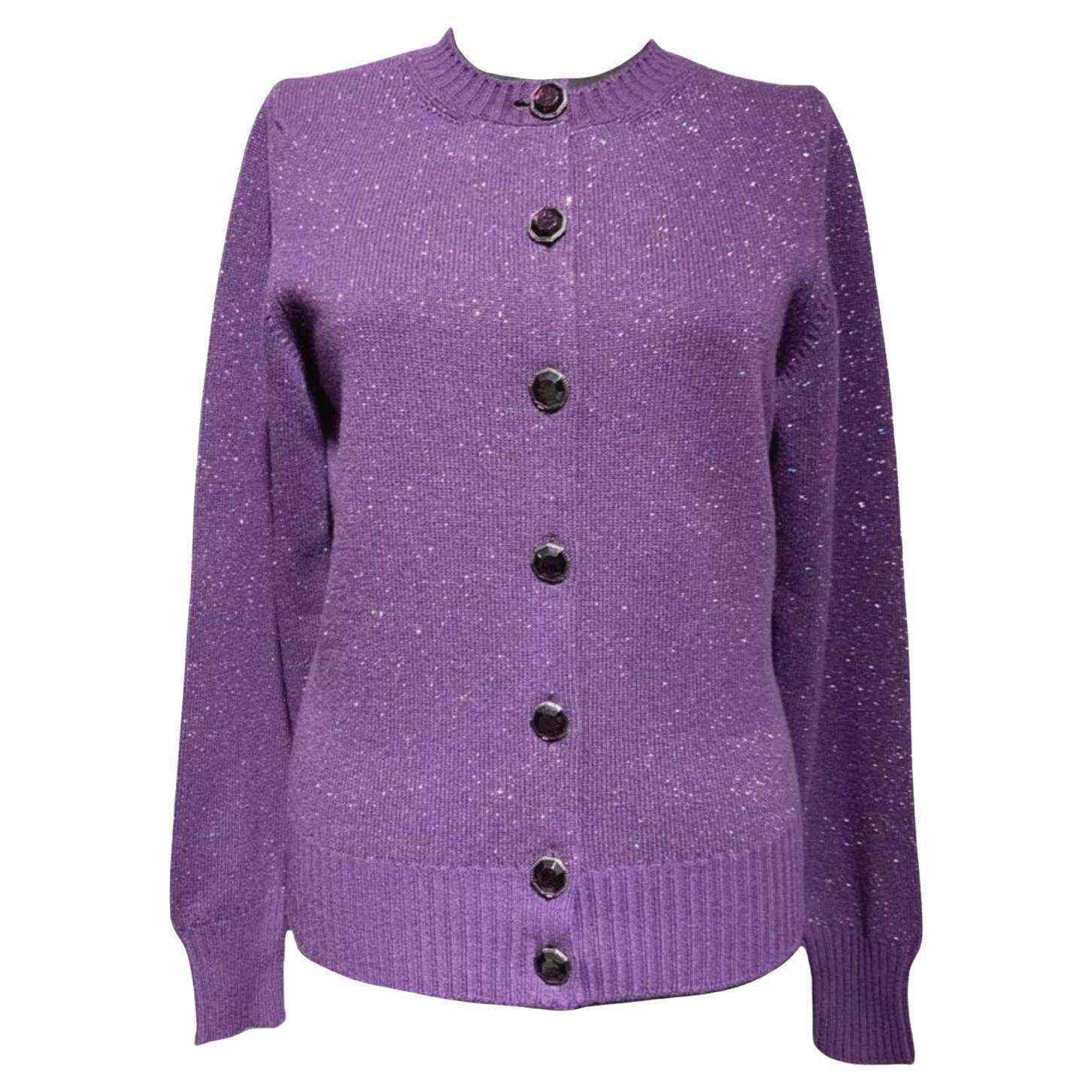 Chanel Cara Delevingne Style Runway Cashmere Cardigan For Sale