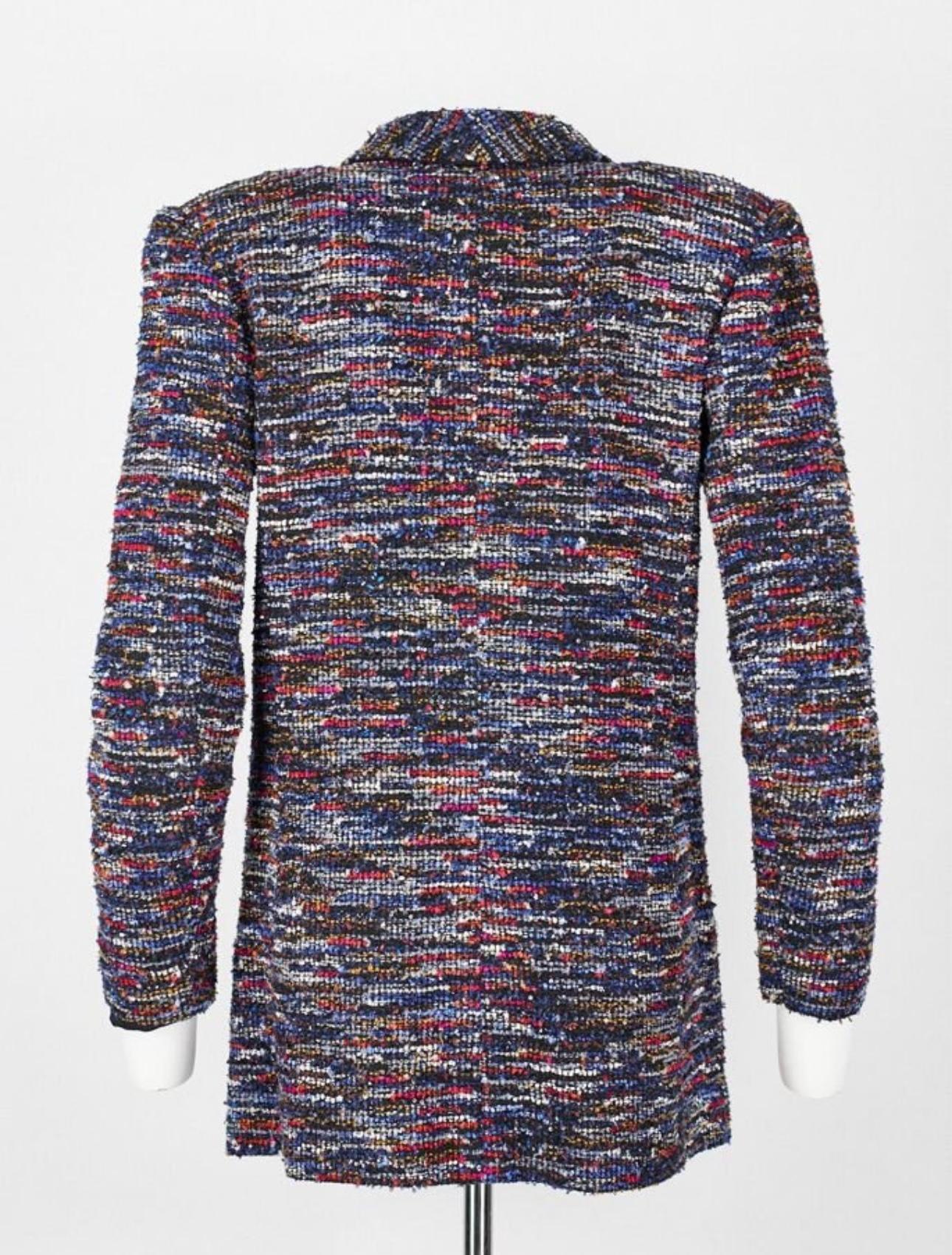 Chanel Cara Delevingne Stil Laufsteg Tweed-Jacke  im Angebot 8