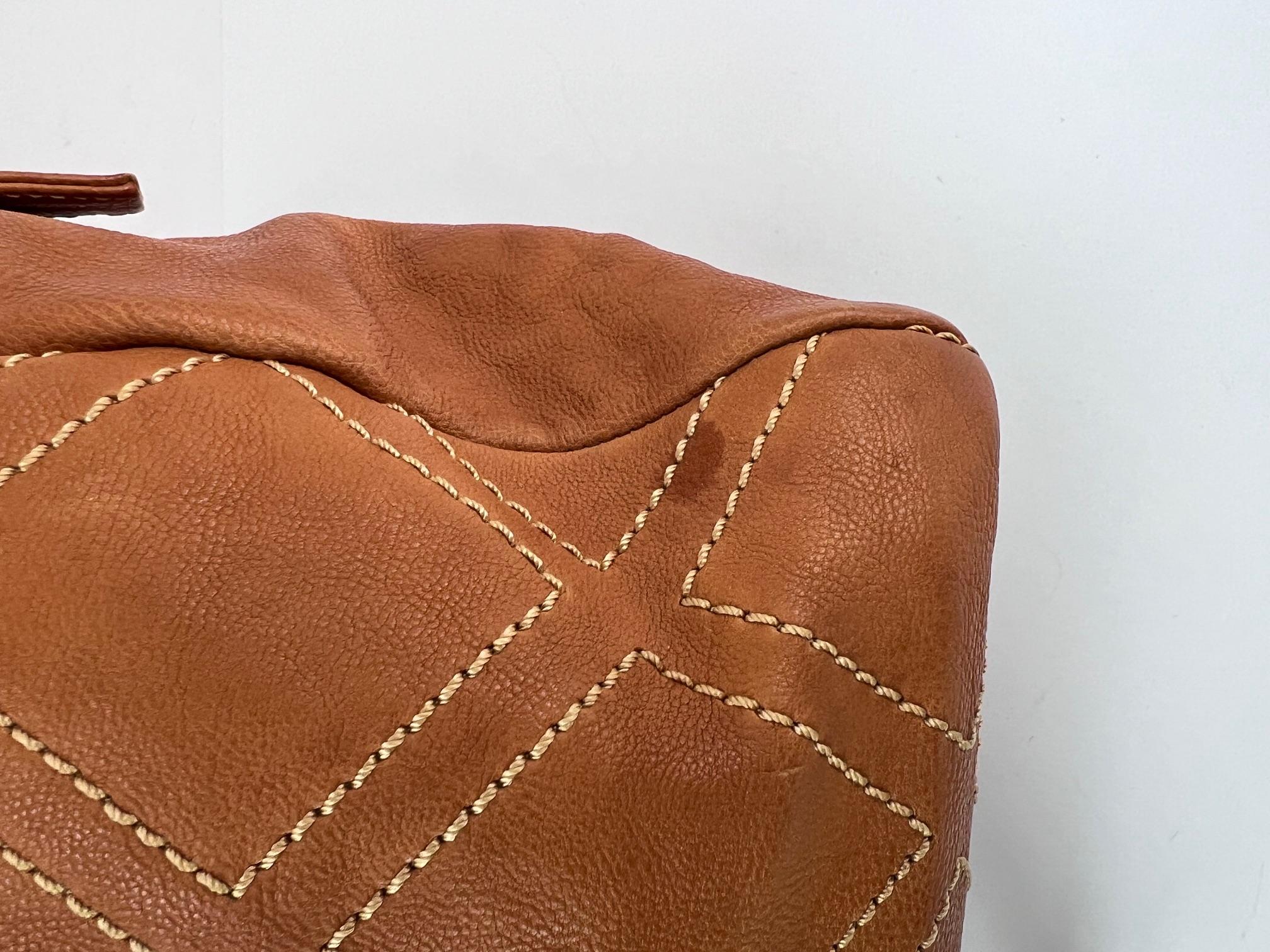 Chanel Caramel Calfskin Large Diamond Stitch Tote Bag 6