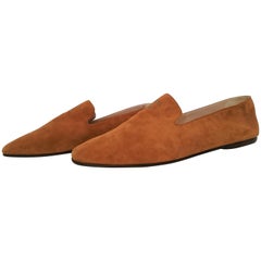 Chanel Caramel/Camel Color Suede Ballerine flats - NEW. Size 40 1/2