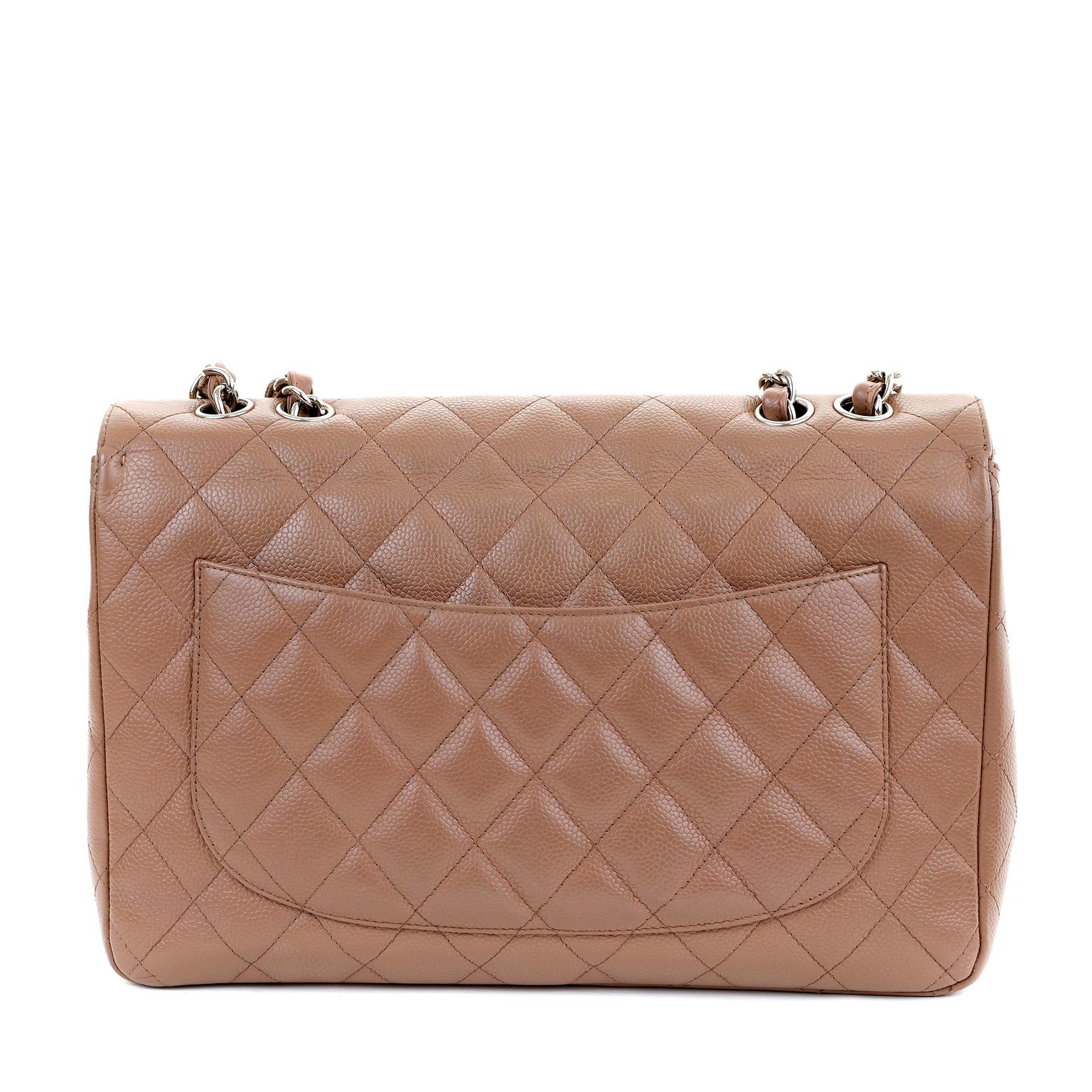 chanel classic flap caramel caviar