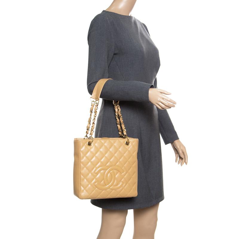 chanel caviar petite shopping tote