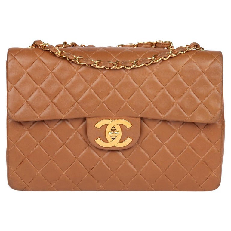 Chanel 21P Caramel Caviar Jumbo Classic Double Flap Bag - Handbag | Pre-owned & Certified | used Second Hand | Unisex