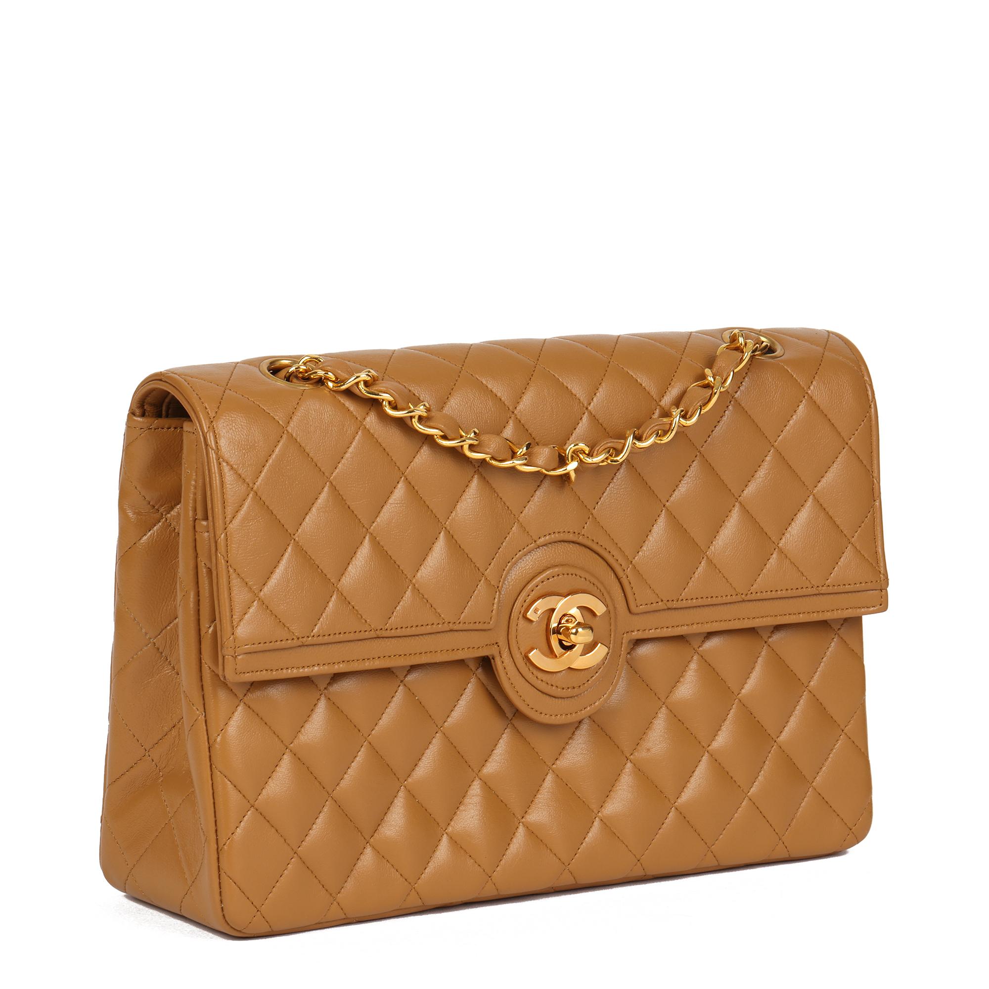 CHANEL
Caramel Quilted Lambskin Vintage Medium Classic Single Flap Bag

Serial Number: 1437883
Age (Circa): 1991
Accompanied By: Chanel Dust Bag   
Authenticity Details: Serial Sticker (Made in France)
Gender: Ladies
Type: Shoulder

Colour: