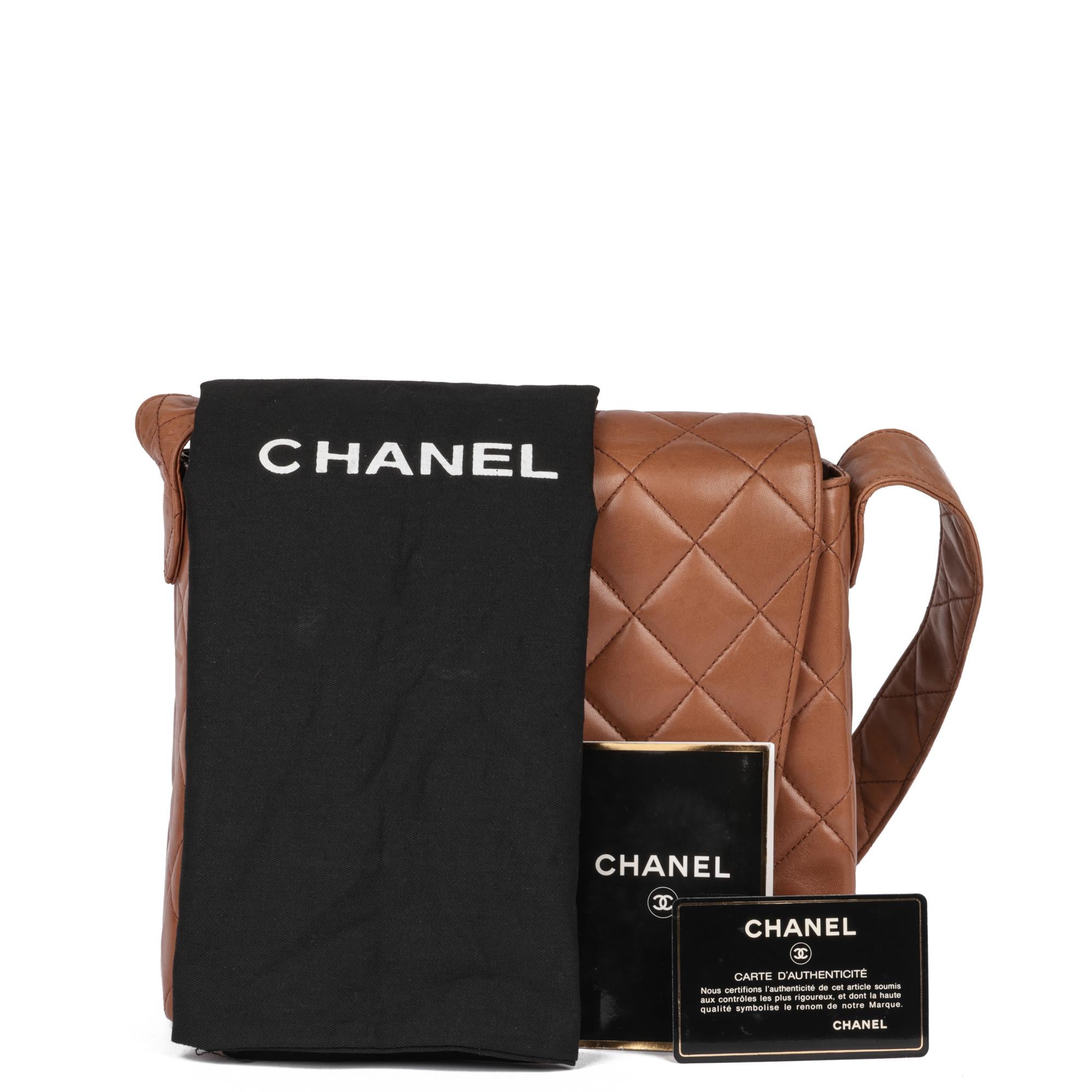 CHANEL Caramel Quilted Lambskin Vintage Small Classic Single Flap Bag 5