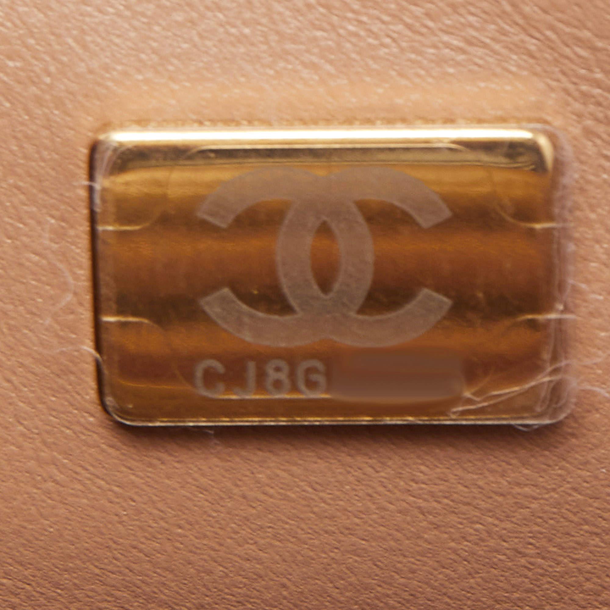 Chanel Caramel Quilted Leather Mini Classic Top Handle Bag 6