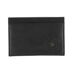 Chanel Card Holder Camellia Leather