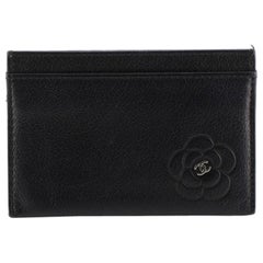 Chanel Card Holder Camellia Leather