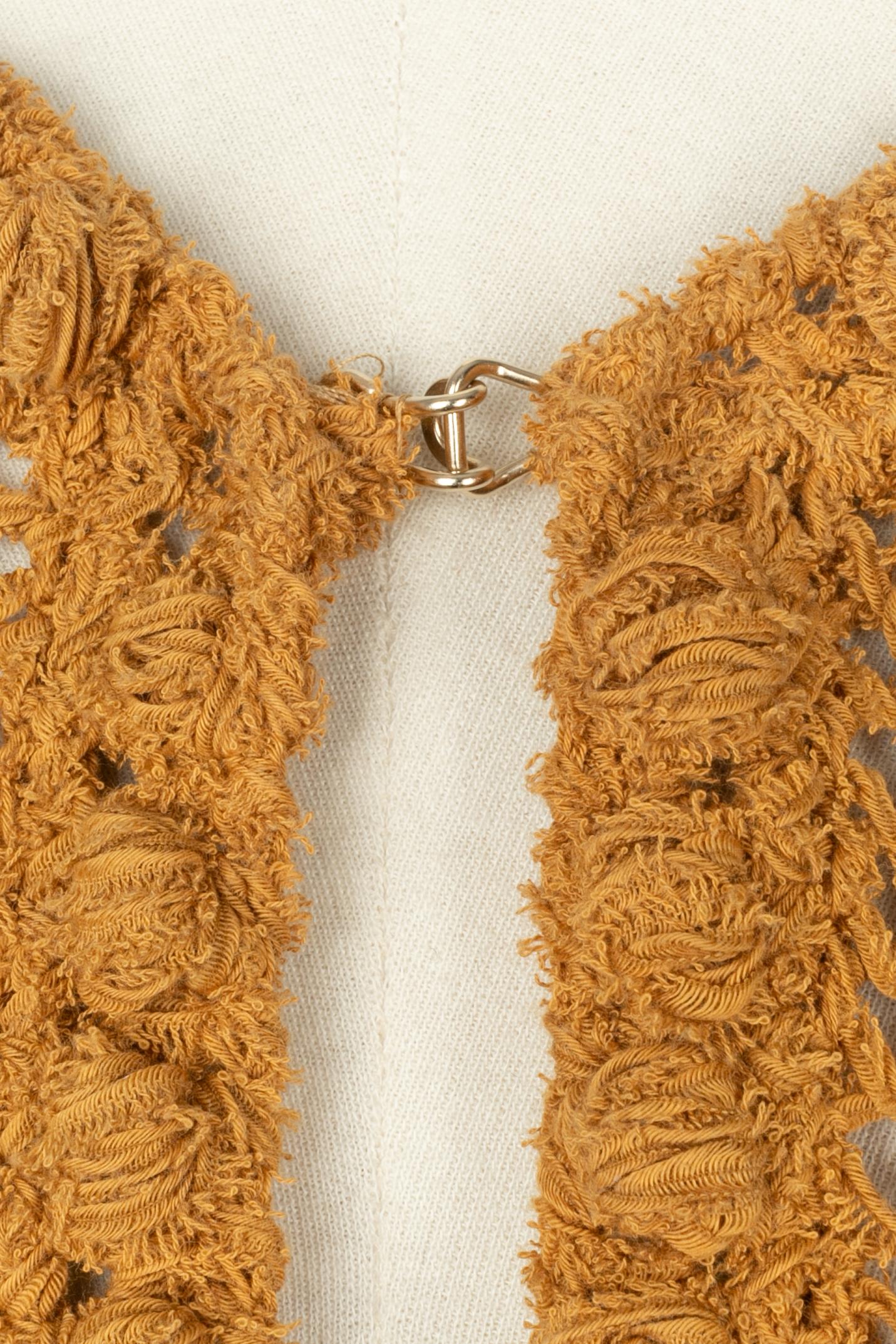 Orange Cardigan Chanel Paris-Cuba 2017 en vente