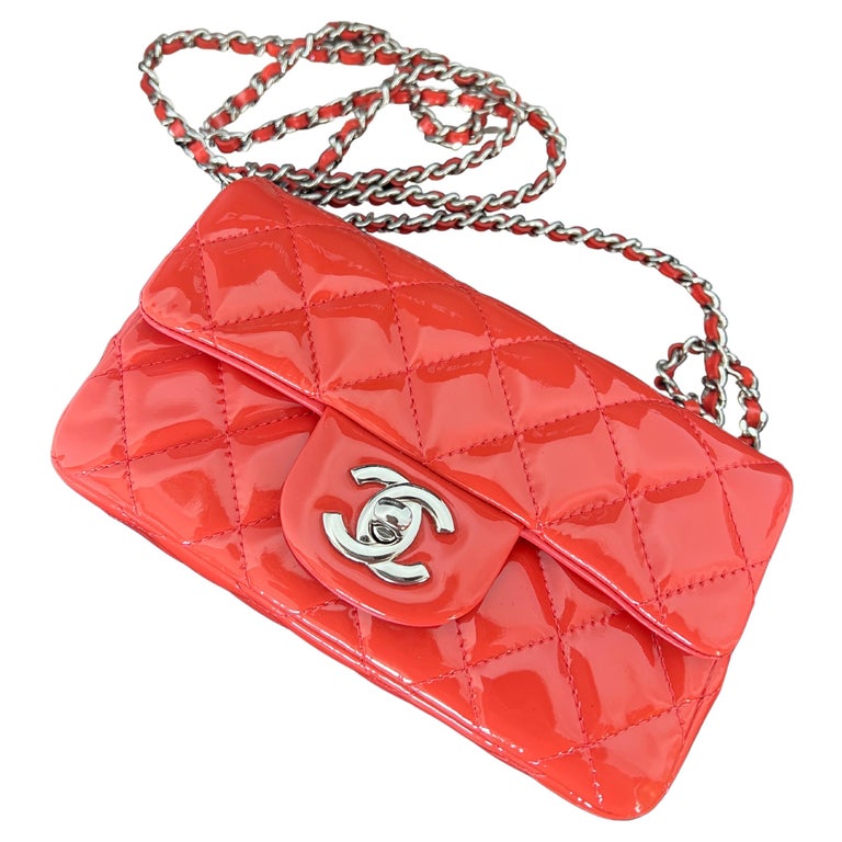 FIRE PRICE* Chanel Red Jersey Mini Rectangular Flap Bag with Silver H –  Sellier