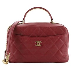 Chanel Carry Around Bowling Bag Quilted Caviar Small