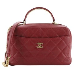 Chanel Carry Around Bowling Bag Quilted Caviar Small