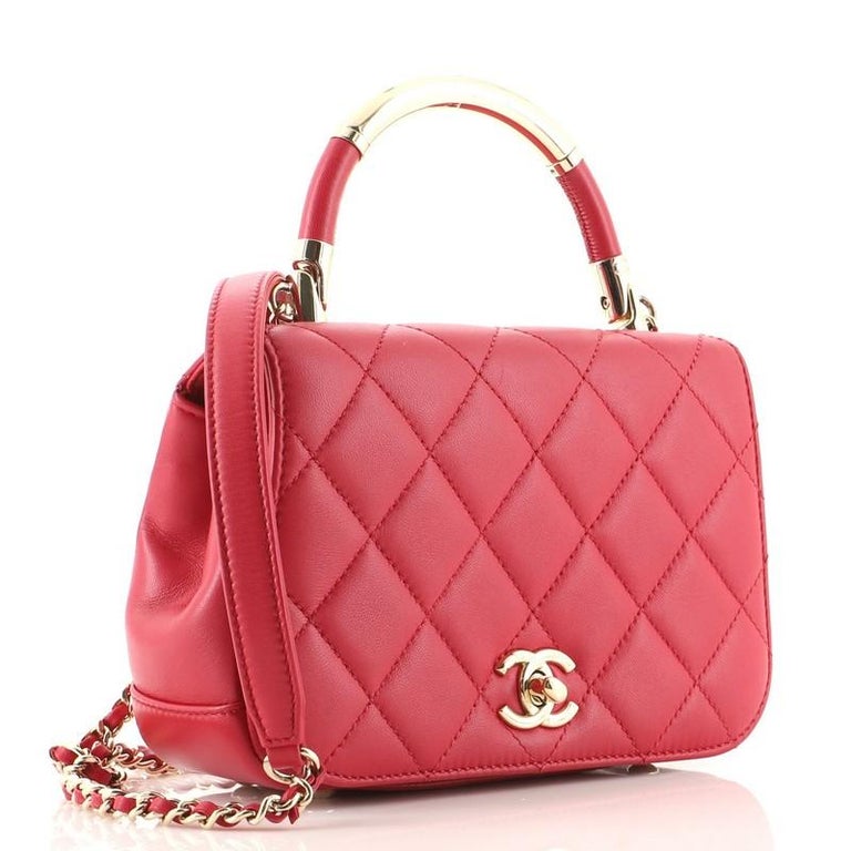 Chanel Carry Chic Flap Bag Quilted Lambskin Mini at 1stDibs