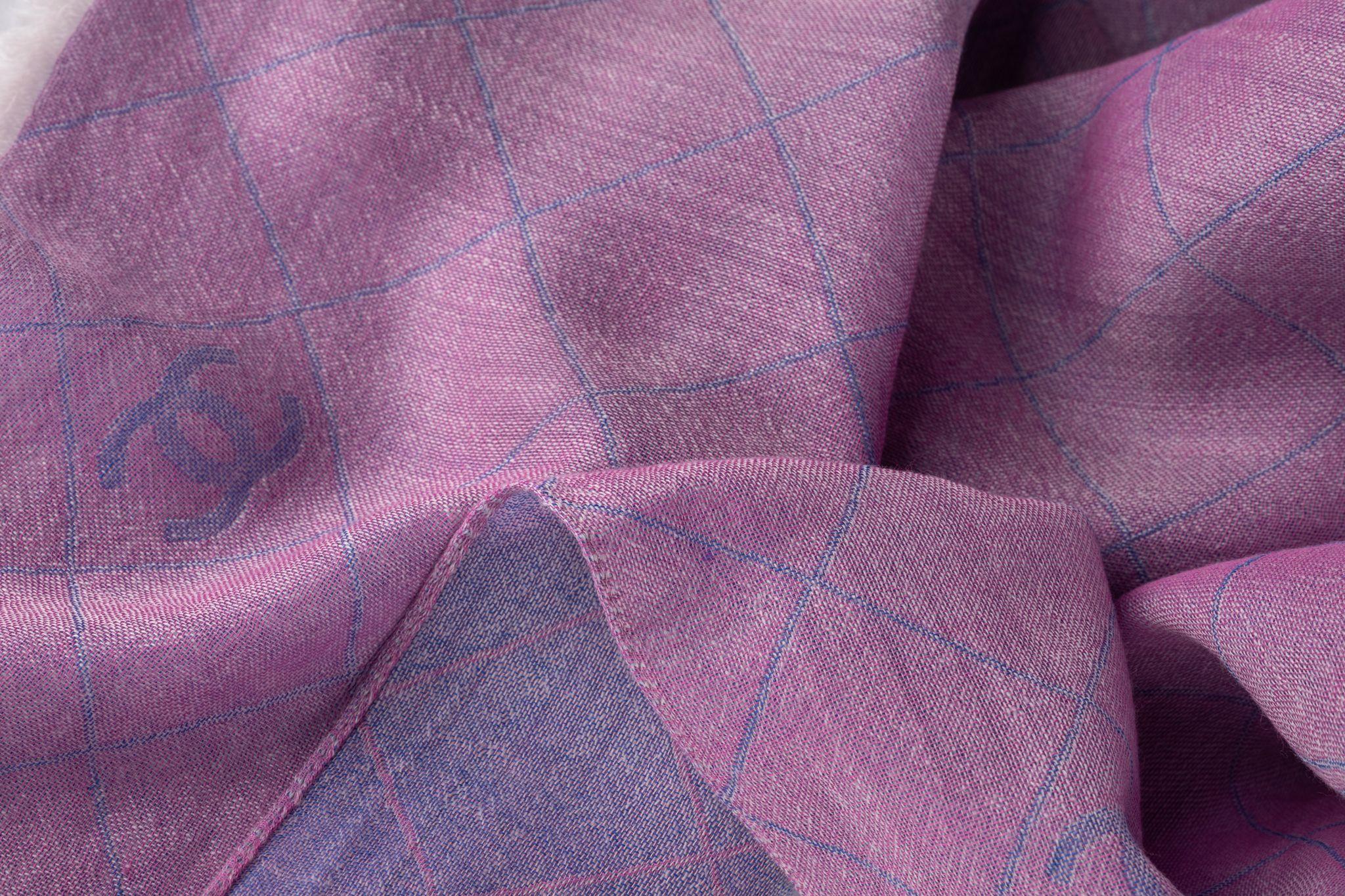 Chanel Estola Cashemere Algodón Lila Nuevo Púrpura en venta