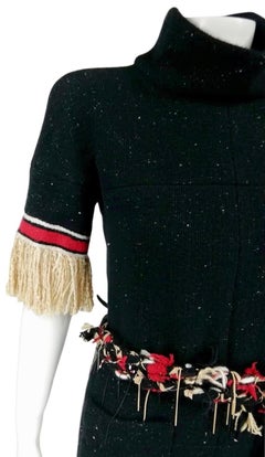 Chanel cashmere and silk dress FR 38 F/W 2010