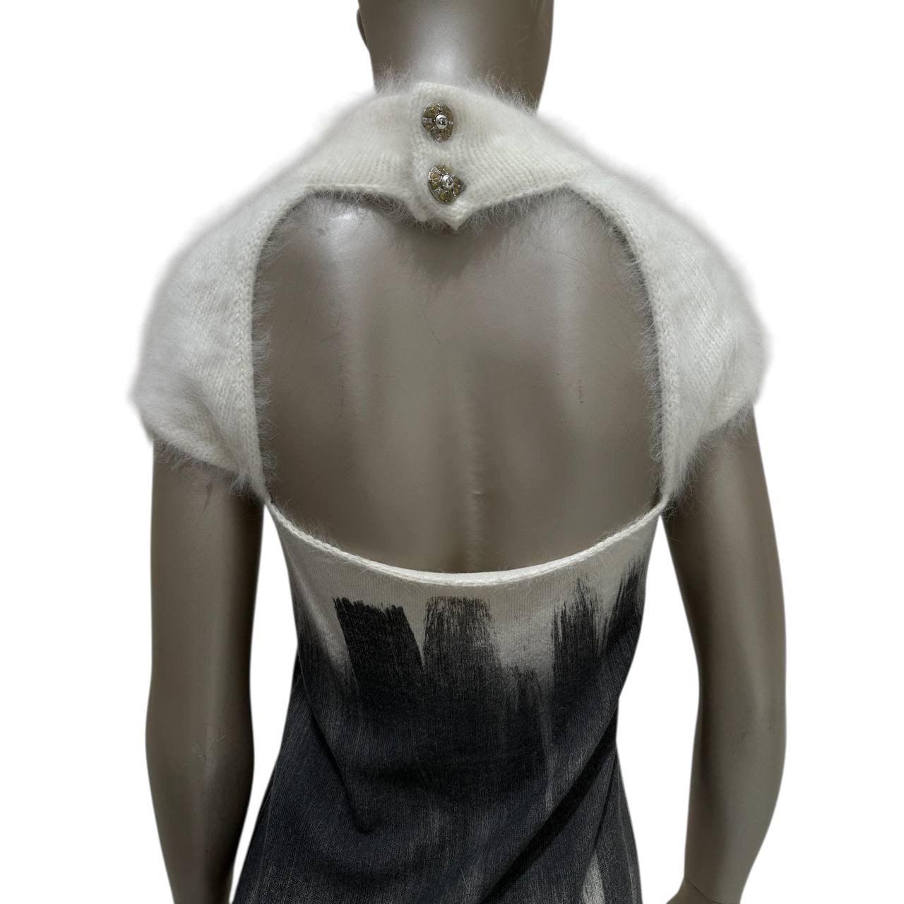 De las mujeres CHANEL Vestido Colección 2010 Angora Cachemira Talla 38 en venta