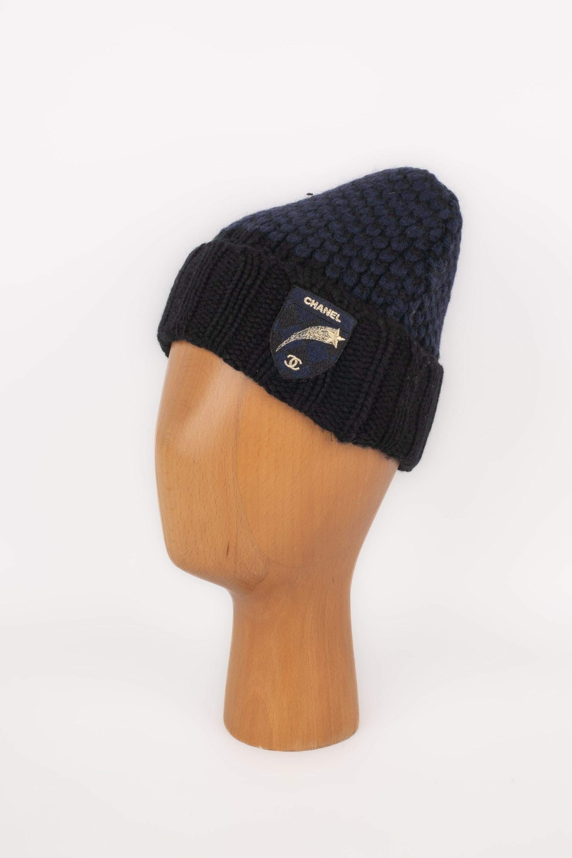 Women's Chanel Cashmere Beany Hat with Shield