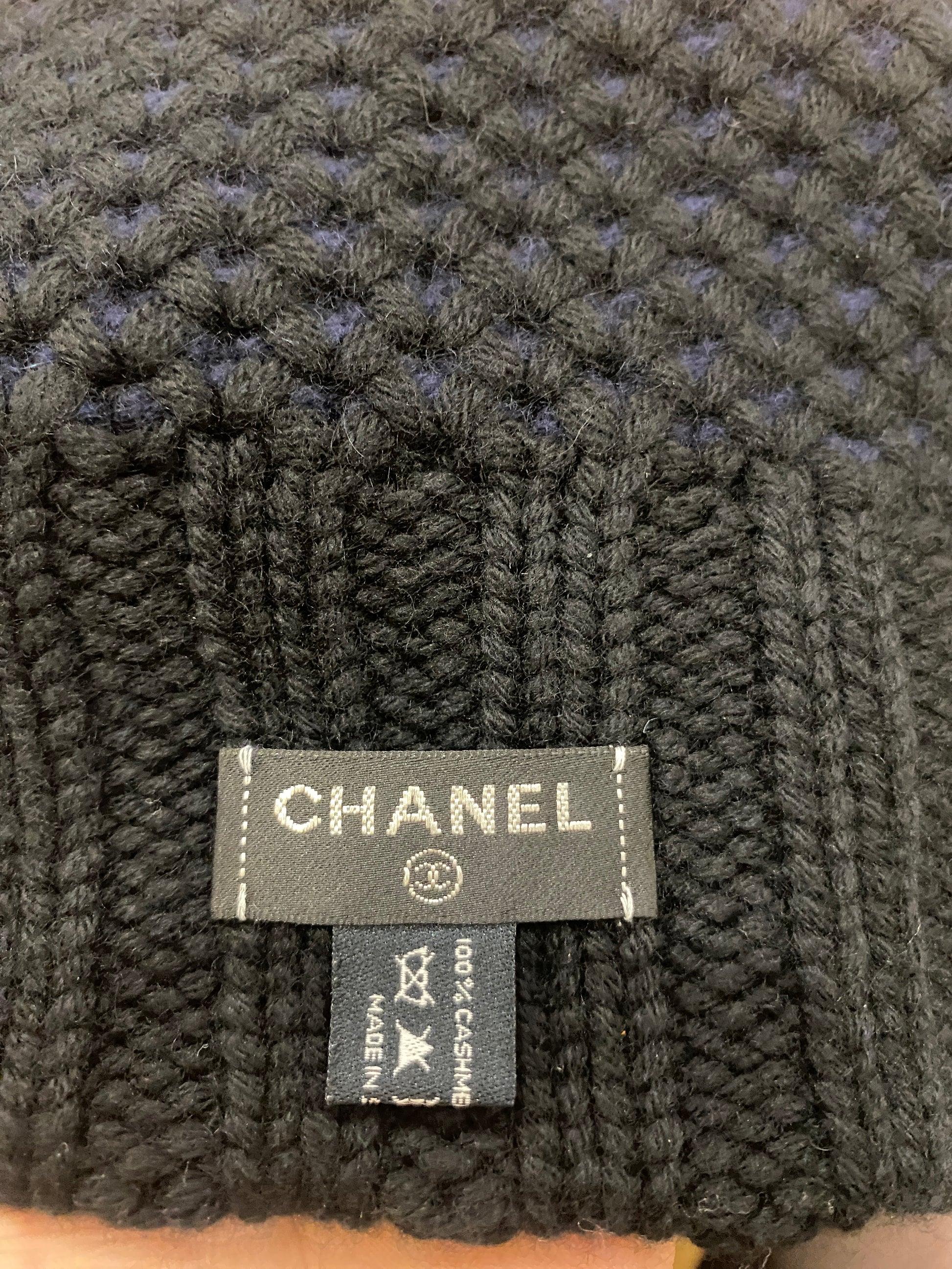 Chanel Cashmere Beany Hat with Shield 1