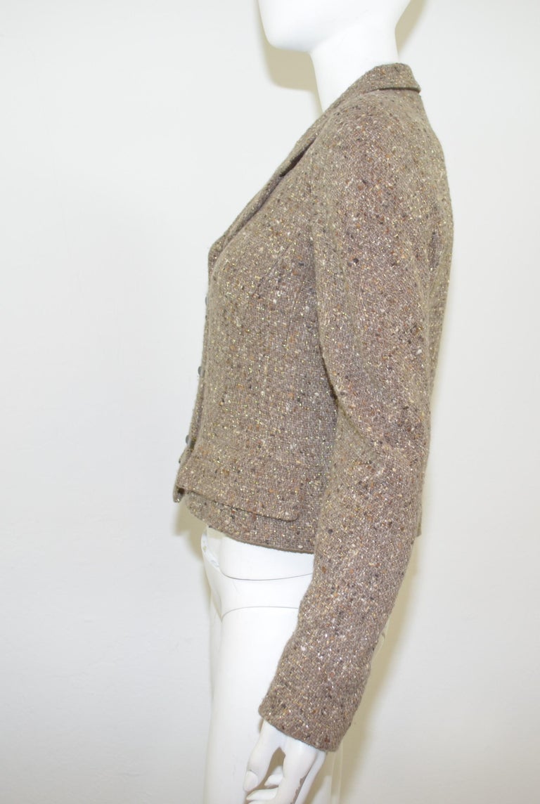 Chanel Cashmere-Blend Tweed Cropped Jacket 1999 A at 1stDibs