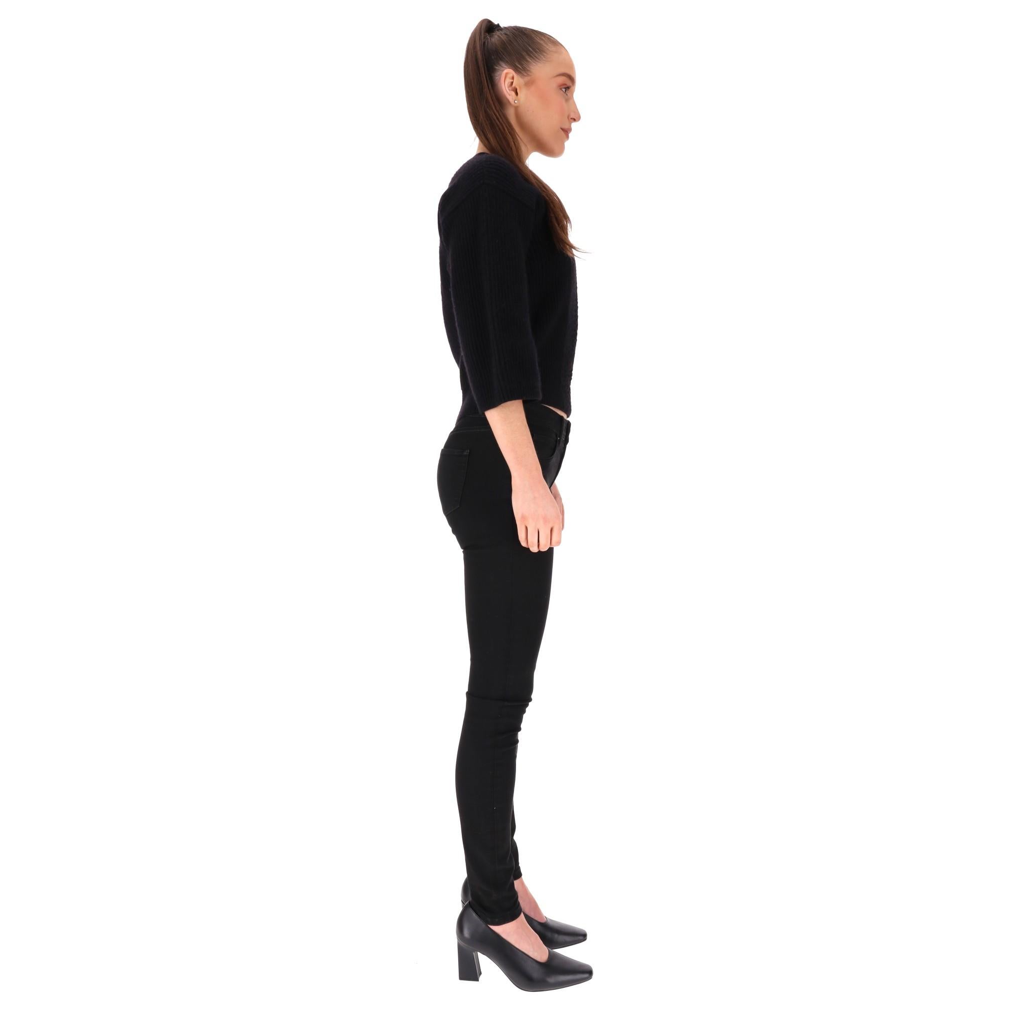 Black Chanel Cashmere Camellia Flower Design Top/Jumper For Sale